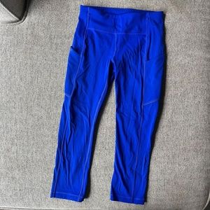 lululemon Speed Up Crop Luxtreme Size 4 Blue